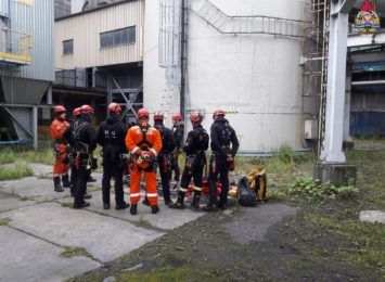 Jastrzębscy strażacy ćwiczą na budynkach EC Moszczenica