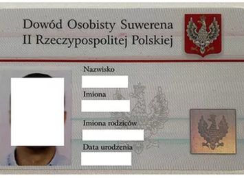 Zamiast paszportu dowód osobisty suwerena II Rzeczypospolitej Polskiej