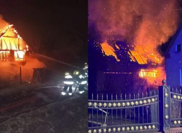 Pożar stodoły w Czernicy [FOTO, WIDEO] [AKTUALIZACJA]
