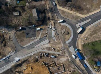 Jastrzębie-Zdrój: Postęp prac przy budowie ronda na skrzyżowaniu Ranoszka, Armii Krajowej i Wiejskiej