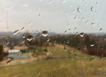 Opady deszczu w województwie śląskim, wiatr deszcz
