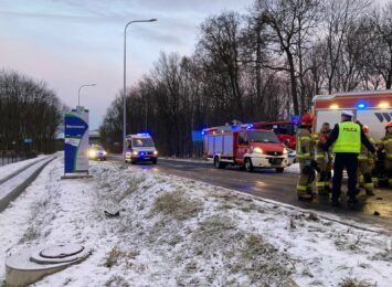 Wypadek na drodze z Rybnika do Raciborza: 10 osób poszkodowanych [LIVE, FOTO]