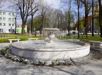 Fontanna w Parku Staromiejskim w Żorach już działa