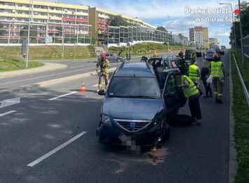 Zderzenie 3 aut na Matuszczyka w Wodzisławiu